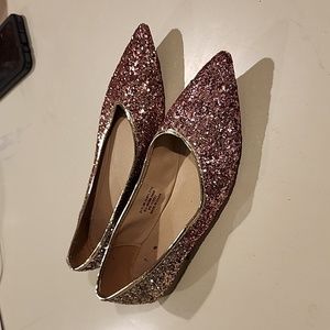 Pink Sparkle Flats.